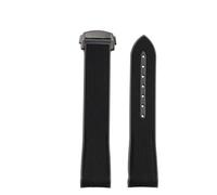 YELEMEABHB Bracelet de montre en caoutchouc for Omega compatible for Swatch Joint MoonSwatch Celestial Sports, 20 mm, extrémités incurvées, motifs tissés, for boucle déployante Bracelet de montre(Smok