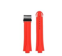 YELEMEABHB Bracelet de montre en caoutchouc for Oris Aquis Special 7730 7740 7653 7734 7725, bracelet de plongée for homme Bracelet de montre(Red-black)