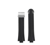 YELEMEABHB Bracelet de montre en caoutchouc for Oris Aquis Special 7730 7740 7653 7734 7725, bracelet de plongée for homme Bracelet de montre(Black-silver)