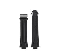 YELEMEABHB Bracelet de montre en caoutchouc for Oris Aquis Special 7730 7740 7653 7734 7725, bracelet de plongée for homme Bracelet de montre(Black-black)