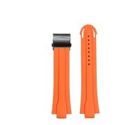 YELEMEABHB Bracelet de montre en caoutchouc for Oris Aquis Special 7730 7740 7653 7734 7725, bracelet de plongée for homme Bracelet de montre(Orange-black)