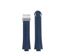 YELEMEABHB Bracelet de montre en caoutchouc for Oris Aquis Special 7730 7740 7653 7734 7725, bracelet de plongée for homme Bracelet de montre(Blue-silver)