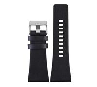 YELEMEABHB Bracelet de montre en cuir for homme for Diesel DZ7406, DZ7408, DZ4280, DZ4343, 22 mm, 24 mm, 26 mm, 28 mm, 30 mm, 32 mm, 34 mm Bracelet de montre(Black Silver,28mm)