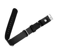 YELEMEABHB Bracelet de montre long 20 mm 22 mm, style vintage, en cuir noir café marron, for rivets, trois anneaux, for accessoires de montre Bracelet de montre(Noir,22mm)