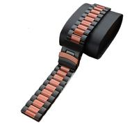 YELEMEABHB Bracelet en acier inoxydable for montre for Oneplus 3 2 2R, bracelet en métal de for montre Amazfit Balance GTR 4 3 2 Bracelet de montre(Black orange,22mm)