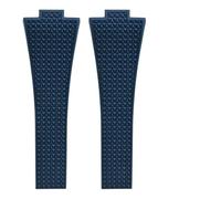 YELEMEABHB Bracelet en caoutchouc for montres for Tissot PRX Powermatic 35 mm et 40 mm, 11 mm et 12 mm, boucle for ressort for dégagement rapide, bleu marine et noir Fermoir de montre(Navy,12MM_SILVER