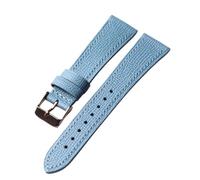 YELEMEABHB Bracelet en cuir bleu glacier fait main, 18, 19, 20, 21, 22, souple et ultra-fin, style vintage for homme Bracelet de montre(Rose Gold,20mm)