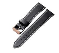 YELEMEABHB Bracelet en cuir de vache souple marron et noir fait main, 18, 19, 20, 21, 22 mm, for dégagement rapide, style vintage, ultra fin, for homme Bracelet de montre(B rose gold buckle,20mm)