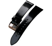 YELEMEABHB Bracelet en cuir vintage brillant 18 20 22 mm, attaches for dégagement rapide en cuir noir, bracelet souple et ultra fin Bracelet de montre(Rose Gold,22mm)