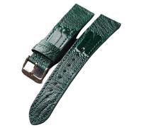 YELEMEABHB Bracelet vintage en cuir marron for homme, fait for la main, en forme de pied d'autruche, 18, 19, 20, 21, 22 mm Bracelet de montre(Green B,21mm)