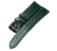 YELEMEABHB Bracelet vintage en cuir marron for homme, fait for la main, en forme de pied d'autruche, 18, 19, 20, 21, 22 mm Bracelet de montre(Green D,21mm)