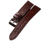 YELEMEABHB Bracelet vintage en cuir marron for homme, fait for la main, en forme de pied d'autruche, 18, 19, 20, 21, 22 mm Bracelet de montre(Brown D,22mm)