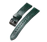 YELEMEABHB Bracelet vintage en cuir marron for homme, fait for la main, en forme de pied d'autruche, 18, 19, 20, 21, 22 mm Bracelet de montre(Green C,21mm)