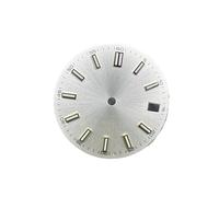 YELEMEABHB Cadran de Montre 28,5 mm, Cadran Bleu-Vert Lumineux BGW9, Accessoires modifiés for mouvements NH35, NH36 et 4R35 Composer(Gold-White)