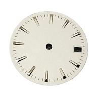 YELEMEABHB Cadran de Montre 29,5 mm, Accessoires modifiés for mouvements 8215 8200 821A 2813, Cadran for Calendrier 2824 Composer(Frosted Wthie)