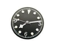 YELEMEABHB Cadran de Montre 31 mm for for 2813 3804 8215 821A, Cadran Vert Lumineux et Aiguilles Bleues Lumineuses, Accessoires Composer(Silver Set)