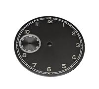 YELEMEABHB Cadran de Montre 37 mm 6497, Cadrans adaptés au for MAR-G 3600 ou for ETA, Accessoires réparation Montres, Cadran for 9 Heures for Les Secondes Composer(Black Silver Dial)