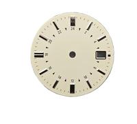 YELEMEABHB Cadran de Montre Beige 31 mm, Cadran Simple Calendrier for for NH34 ou NH35, Accessoires modifiés Composer(for NH34 Movement)