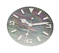 YELEMEABHB Cadran de Montre NH35 28,5 mm + Accessoire adapté au Mouvement Composer(Black Set 126-01)