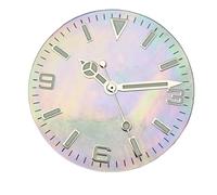 YELEMEABHB Cadran de Montre NH35 28,5 mm + Accessoire adapté au Mouvement Composer(White Set 126-01)