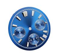 YELEMEABHB Cadran de Montre VK63 29,5 mm Bleu Glacier Lumineux BGW9 for for for Quartz, Accessoires, Pied Cadran 3.0 adapté for pièces for Seiko Composer(Blue dial)