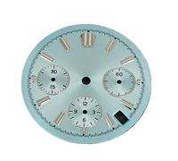 YELEMEABHB Cadran de Montre VK63 29,5 mm Bleu Glacier Lumineux BGW9 for for for Quartz, Accessoires, Pied Cadran 3.0 adapté for pièces for Seiko Composer(Sky Blue dial)