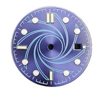 YELEMEABHB Convient for Le Mouvement for ETA2836, Cadran de Montre 31 mm, Motif remontage, Cadrans Lumineux Verts avec Date, Accessoires, pièces réparation Composer(Blu)