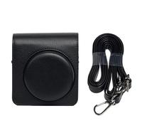 YELEMEABHB Étui de protection en cuir PU for appareil photo for Fujifilm Instax Mini 99, for sangle réglable sac photo(Noir)