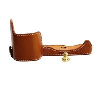 YELEMEABHB Étui demi-corps en cuir for appareil photo for Sony A6000 et A6300, housse de protection inférieure sac photo(Marrone)