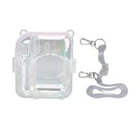 YELEMEABHB Étui transparent for appareil photo instantané for Fujifilm Instax Mini 12 pièces, housse de protection transparente et colorée for bandoulière réglable sac photo