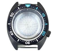 YELEMEABHB Montre étanche 41 mm, boîtier noir, verre saphir, for mouvement NH35, NH36, NH34/38, cadran 28,5 mm for anneau de chapitre modifié Boîtier de montre(Black chapter ring 3)