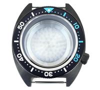 YELEMEABHB Montre étanche 41 mm, boîtier noir, verre saphir, for mouvement NH35, NH36, NH34/38, cadran 28,5 mm for anneau de chapitre modifié Boîtier de montre(Pure Black Chapter 3)