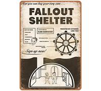Yelenacca Fallout Shelter Plaque en métal rétro pour décoration murale de maison, café, 20,3 x 30,5 cm