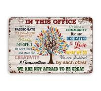Yelenacca Panneau mural en métal avec inscription « Social Worker in This Office We are Not Afraid to Be Greatold » - Décoration murale vintage amusante - 20,3 x 30,5 cm