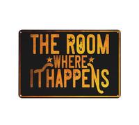 Yelenacca Plaque rétro en métal - The Room Where It Happens, affiche d'amour lecture, décoration d'intérieur vintage, décoration murale en métal, décoration murale, plaque en métal, 20,3 x 30,5 cm