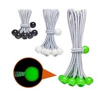YELIER Lot de 30 tendeurs à Boule, Une Corde élastique avec Une Boule, Disponible en Trois Tailles : 10,2 cm, 22,9 cm, résistant aux UV, antioxydant, Attache sécurisée (30, Noir, Blanc, Vert)