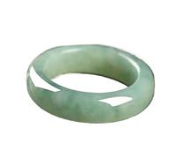 Yellcn Natural Birmane Jade Anneau Hommes Femmes Bijoux Bijoux Jadéite Myanmar Emerald Certified Certified Jades De Mariage Anneaux De Mariage Bijoux (Metal Color : Diameter 18-19mm)