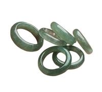 Yellcn Naturel Green Gris Jade Bague Birmanie Jade Jade Myanmar Jade Jades Jades Anneaux Dames Cadeaux Taille 7-10 (Gem Color : 20mm)