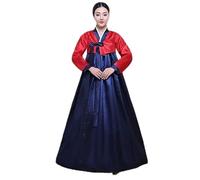 Yellcn Vêtements coréens traditionnels Hanbok Robe for femmes Ancient Palace Robe V-Neck National Performance Kimono (Color : 4, Size : M)