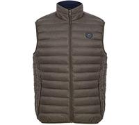 Yellin 2 Quilted Puffer Gilet with Fleece Lined Collar in Khaki - Tokyo Laundry - L