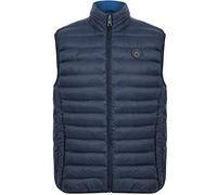 Yellin 2 Quilted Puffer Gilet with Fleece Lined Collar in Sky Captain Navy - Tokyo Laundry - M