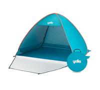 Yello Tente de Plage Pop-up | 3 à 4 Personnes avec Protection UV UPF 50+, abri de Plage de qualité supérieure, Installation Facile, Plage, Camping, Pique-Nique, Bleu