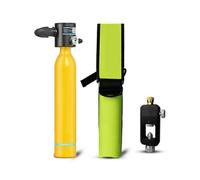 (Yellow) 0.5L Scuba Diving Tank, 10 Min Dive Time, 3000 PSI, Portable Emergency Rescue Pony Bottle for Underwater Breathing