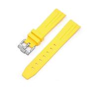 (Yellow)20mm Rubber Watch Strap for Swatch Omega Mission Moon - Colorful Durable Band