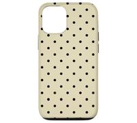 Yellow and Black Polka Dots Tiny Polkadots Aesthetic Coque pour iPhone 12/12 Pro