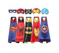 (Yellow Batman)Kids Boy Cloak With Eye Mask Fancy Costume _cc