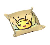 Yellow Bee Plateau de rangement en cuir pour petits articles et cosmétiques