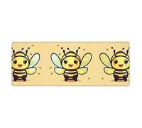 Yellow Bee Tapis de souris long et grand en caoutchouc pour ordinateur de bureau 30,5 x 80 cm