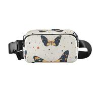 Yellow Butterfly Beauty Sac banane tendance pour homme et femme avec sangle réglable pour entraînement, course à pied, randonnée, beauté papillon jaune, taille unique, Beauté du papillon jaune, Taille