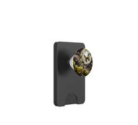 Yellow Butterfly Design Cute Floral Print Rose Flower Galaxy PopSockets PopWallet pour MagSafe